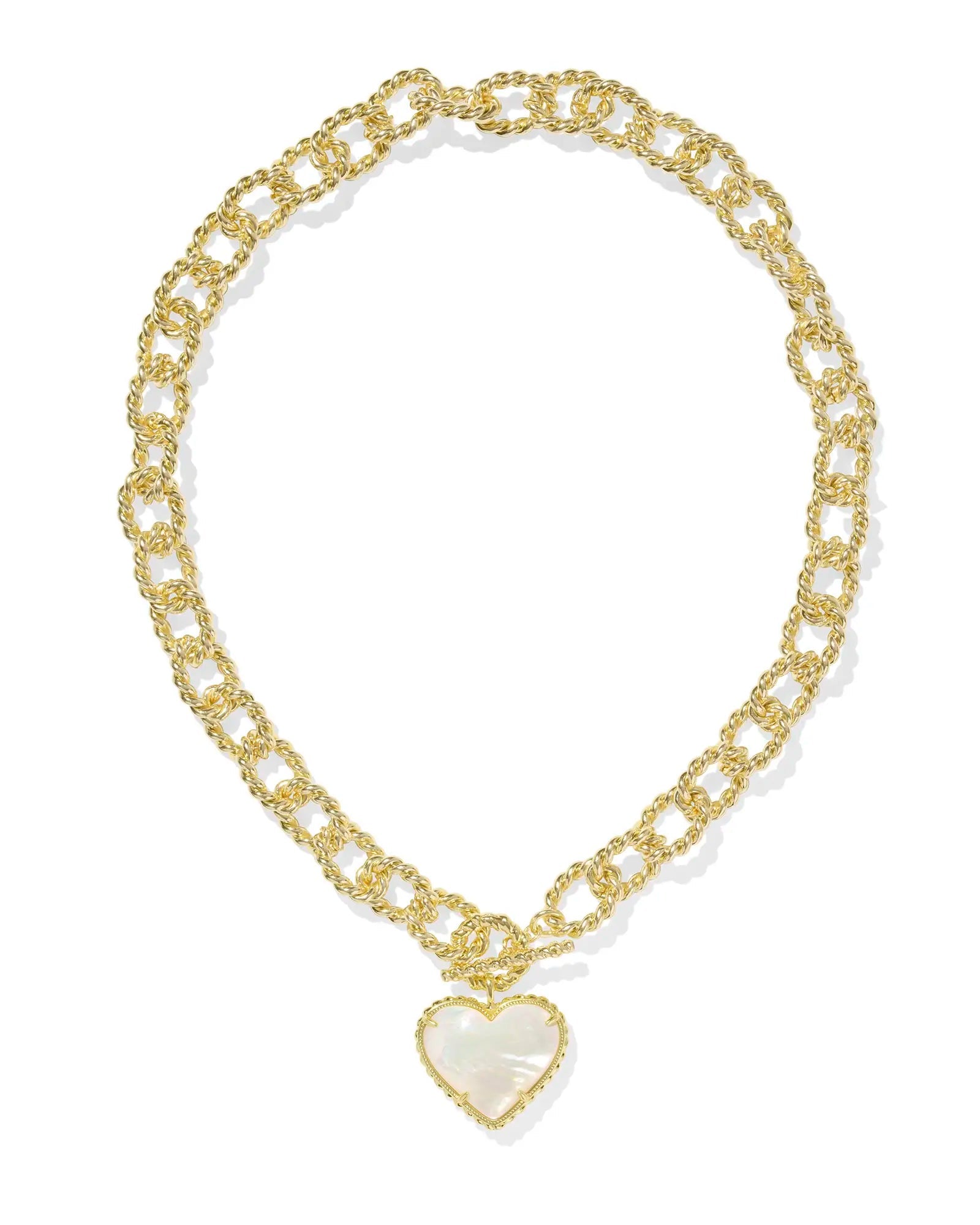 Haisley Heart Statement Necklace - Gold - She Chester