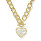 Haisley Heart Statement Necklace - Gold - She Chester