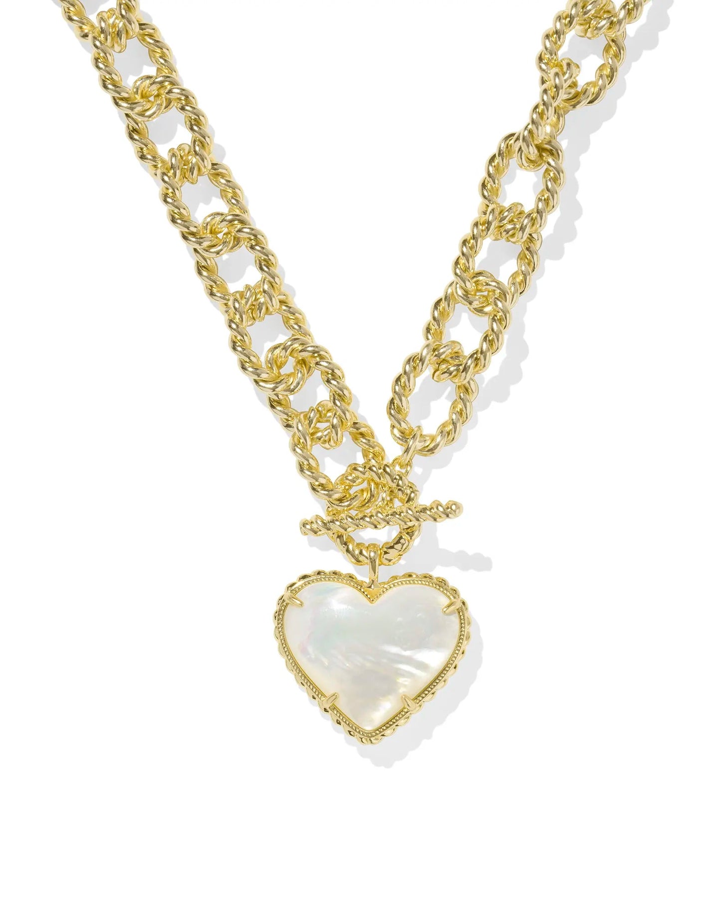 Haisley Heart Statement Necklace - Gold - She Chester