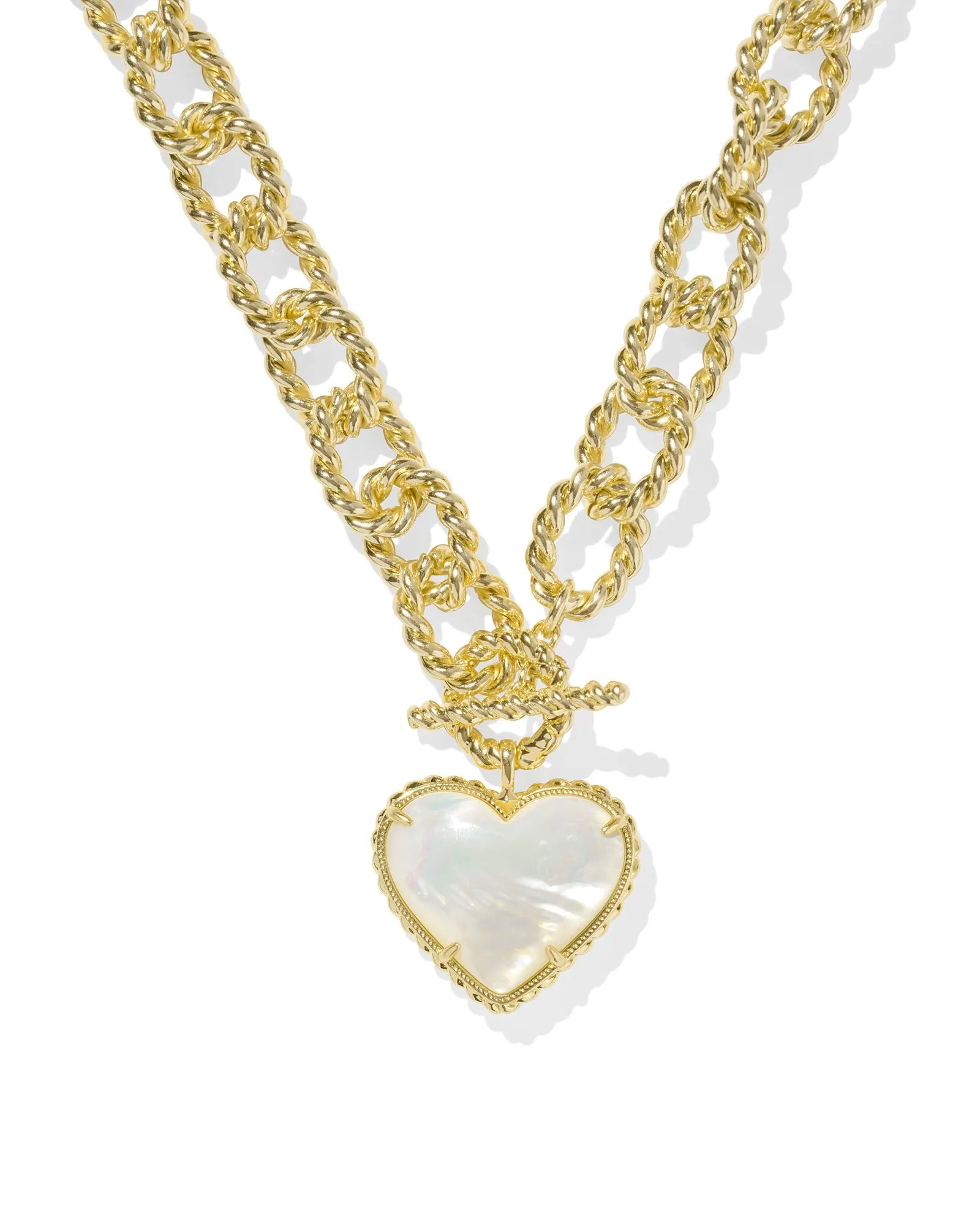 Haisley Heart Statement Necklace - Gold - She Chester