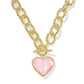 Haisley Heart Statement Necklace - Gold Blush - She Chester