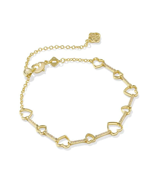 Haisley Heart Strand Bracelet - Gold - She Chester