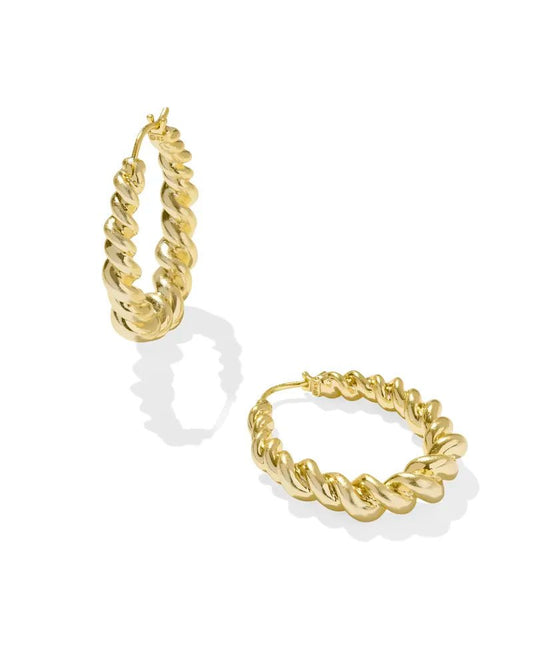 Haisley Hoop Earrings - Gold - She Chester