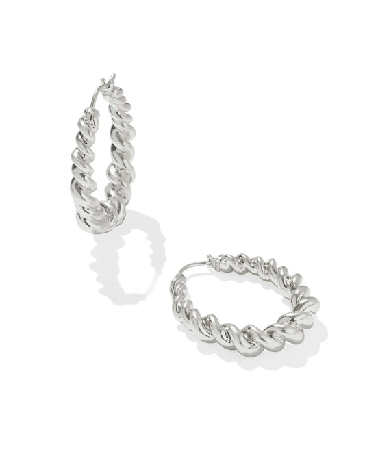 Haisley Hoop Earrings - Silver - She Chester