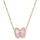Haley Bow Gold Blush MOP Necklace - She Chester