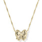 Haley Bow Gold Ivory MOP Necklace - She Chester