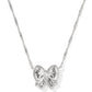 Haley Bow Rhodium Ivory MOP Necklace - She Chester