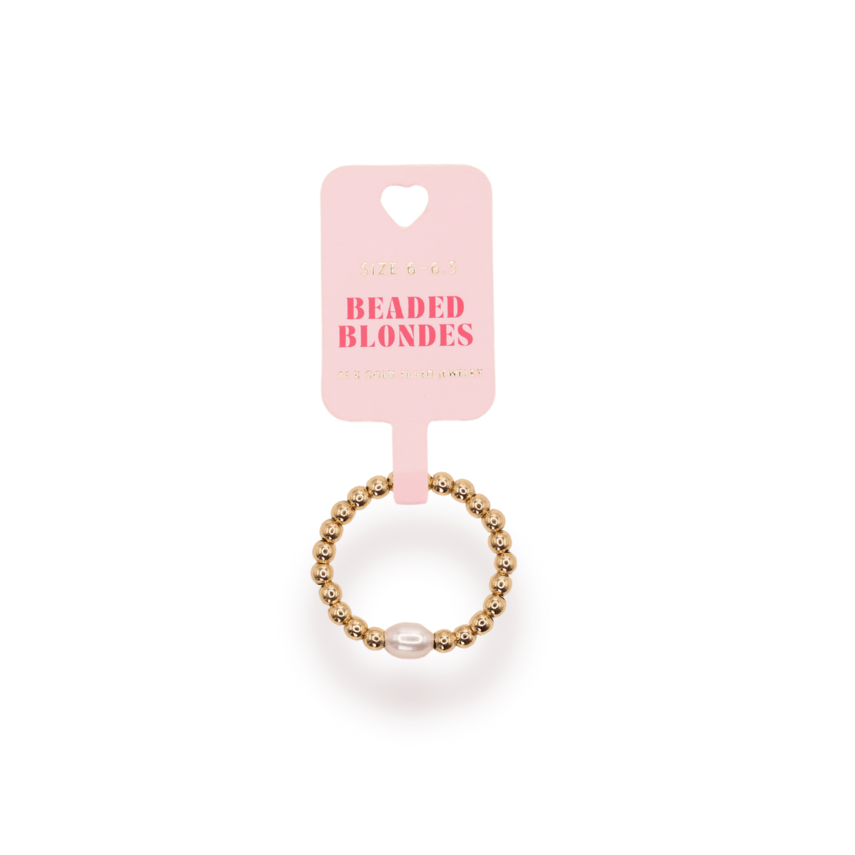 Haley Pearl Ring in Gold: 7/8 - She Chester