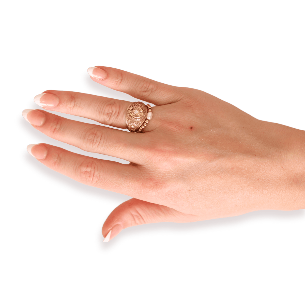 Haley Pearl Ring in Gold: 7/8 - She Chester