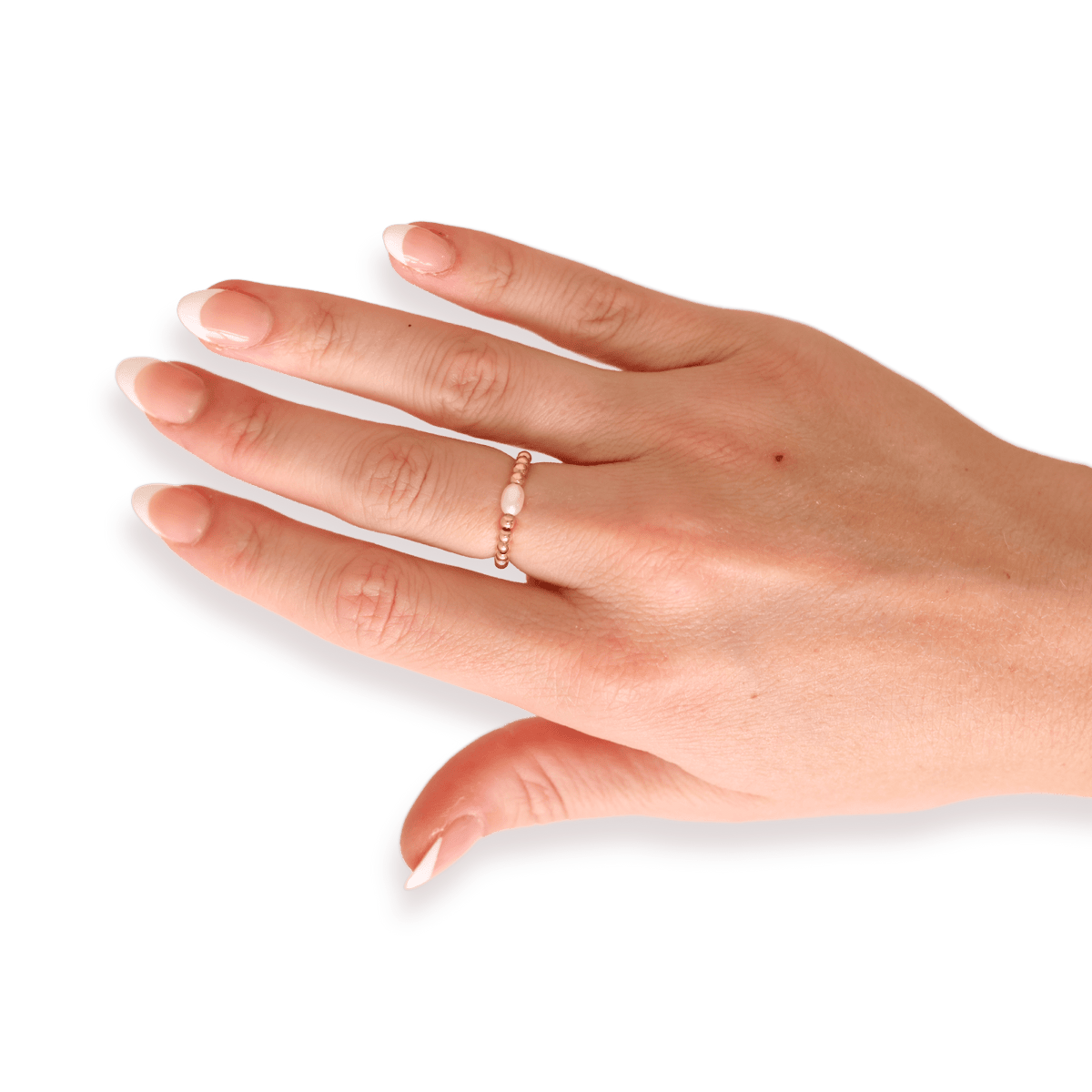 Haley Pearl Ring in Gold: 7/8 - She Chester