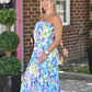 Hallie Floral Halter Dress - She Chester