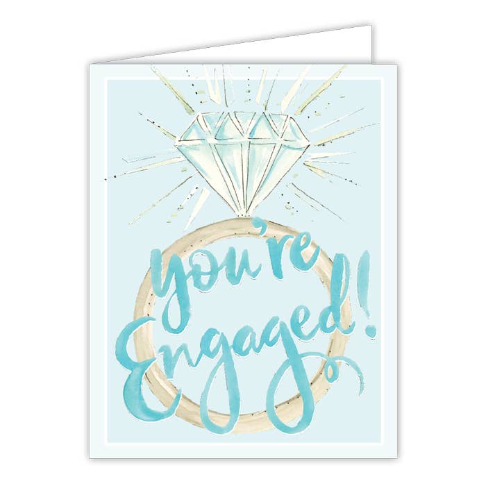 Handpainted You're Engaged Engagement Ring Greeting Card - She Chester