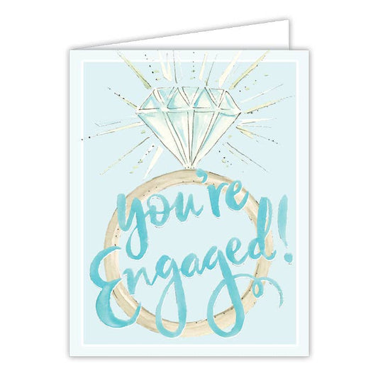 Handpainted You're Engaged Engagement Ring Greeting Card - She Chester