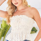 Hannah White Lace Tube Top - She Chester
