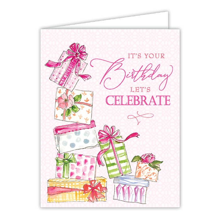 Happy Birthday Cheerful Packages Greeting Card - She Chester
