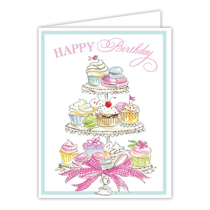Happy Birthday Cupcakes and Cookies Greeting Card - She Chester