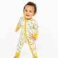 Happy Honey Bees Bamboo Convertible Baby Pajamas - She Chester