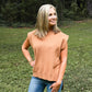Happy Hour Mock Neck Top - Camel - She Chester