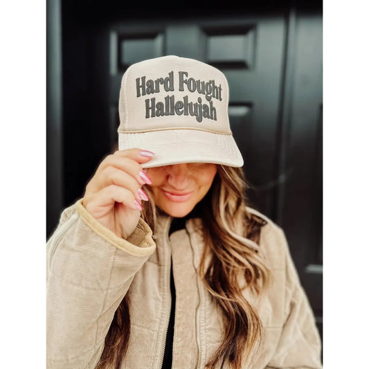 Hard Fought Hallelujah Trucker Hat - She Chester