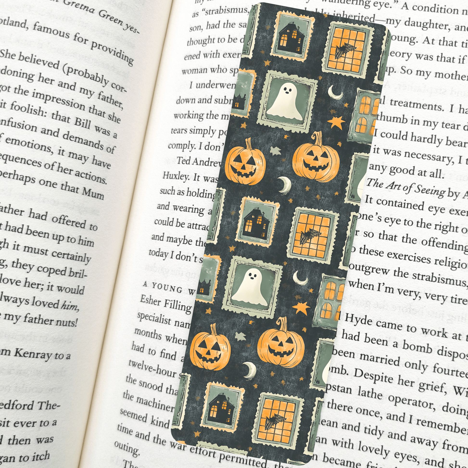 Haunted Stamps Bookmark – Soft Matte Laminated  - She Chester