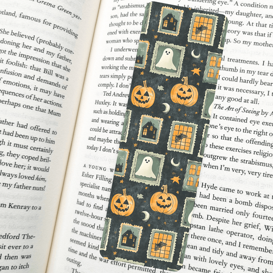 Haunted Stamps Bookmark – Soft Matte Laminated  - She Chester