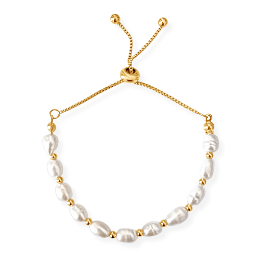 Hayden Pearl Gold Bracelet - She Chester