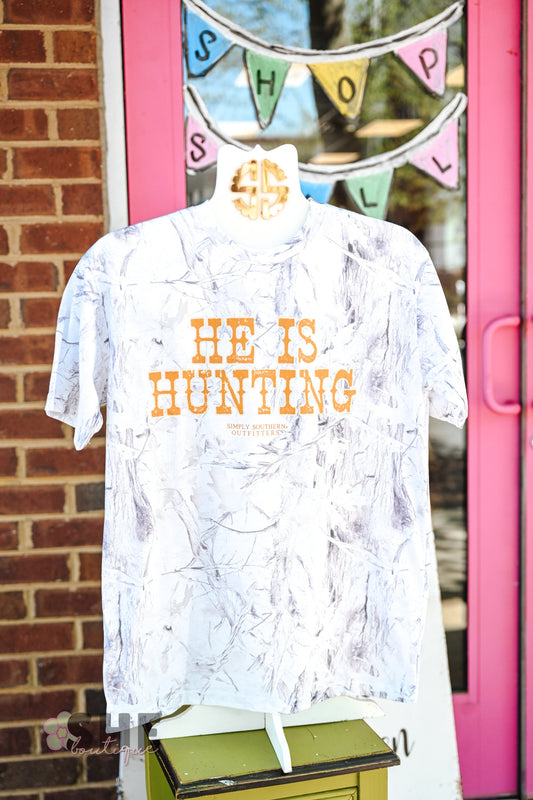 He Is Hunting Camo Tee - She Chester
