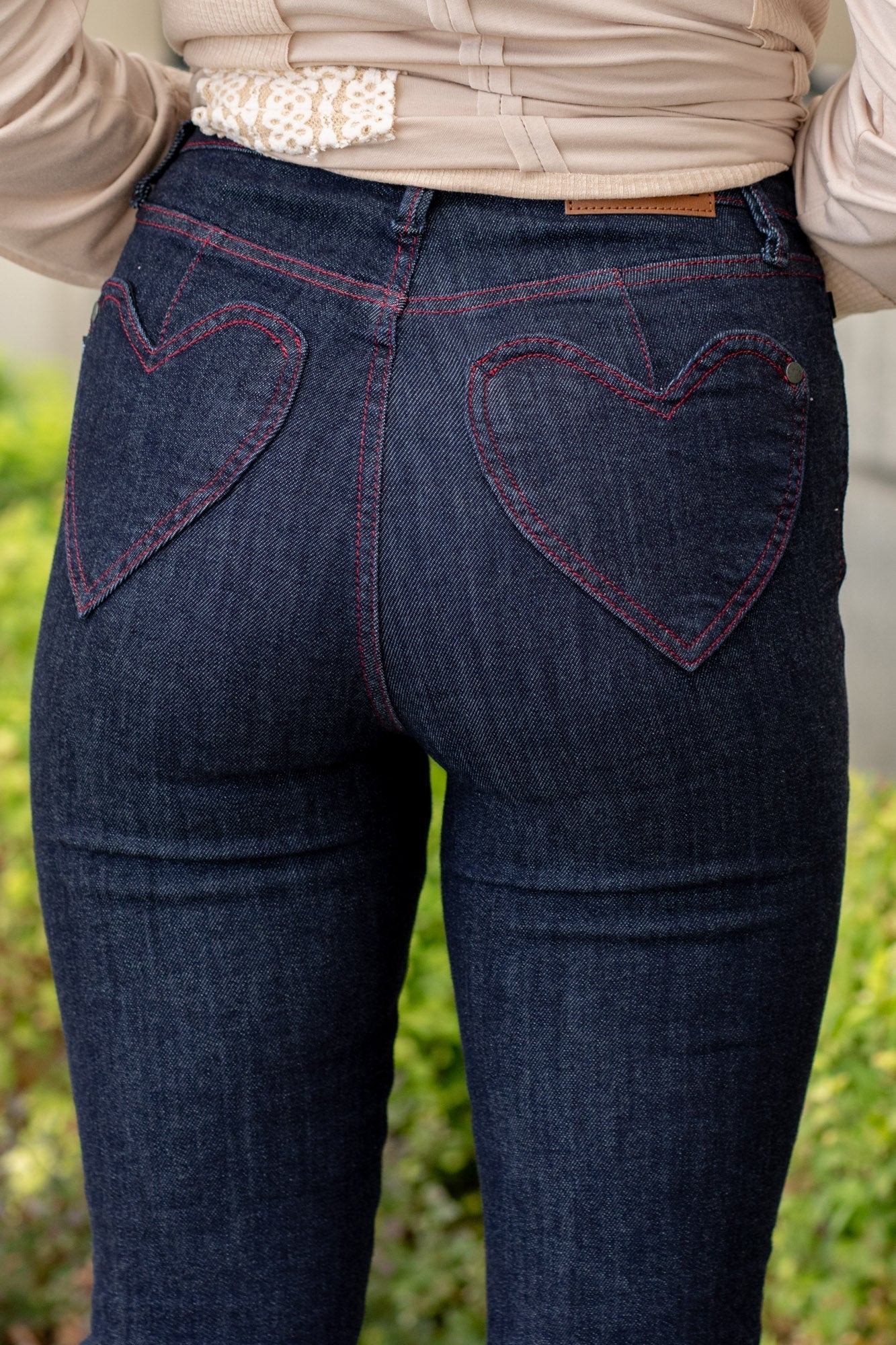 Heart Pocket Skinny Jeans - She Chester