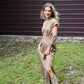 Heidi Latte Maxi Dress - She Chester