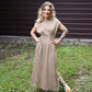 Heidi Latte Maxi Dress - She Chester