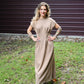 Heidi Latte Maxi Dress - She Chester
