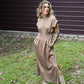 Heidi Latte Maxi Dress - She Chester