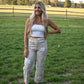 Hibiscus Paisley Straight Fit Jeans - She Chester