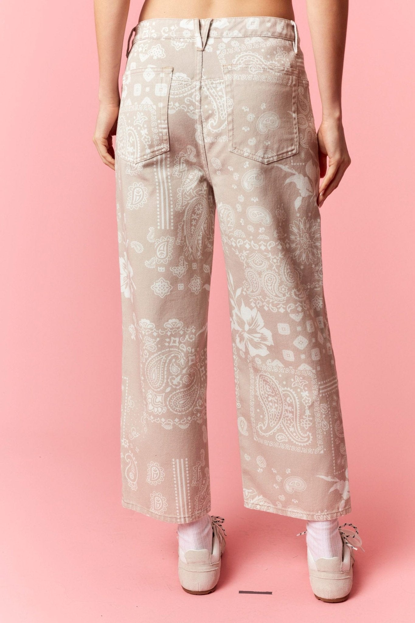 Hibiscus Paisley Straight Fit Jeans - She Chester