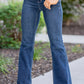 High Waist Angled Side Seam Flare Jeans Style 82538 - She Chester