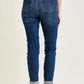 High Waist Pull On Cuff Slim Jeans 88750 - She Chester