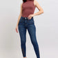 High Waist Western Embroidery Dark Skinny Jean Style 88269 - She Chester