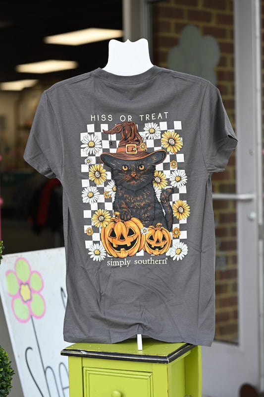 Hiss or Treat Cat Tee - She Chester