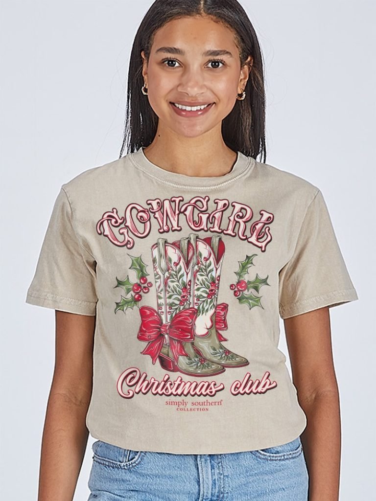 Holiday Cowgirl Boots Tee - She Chester