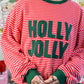 Holly Jolly Christmas Striped Sweater - She Chester