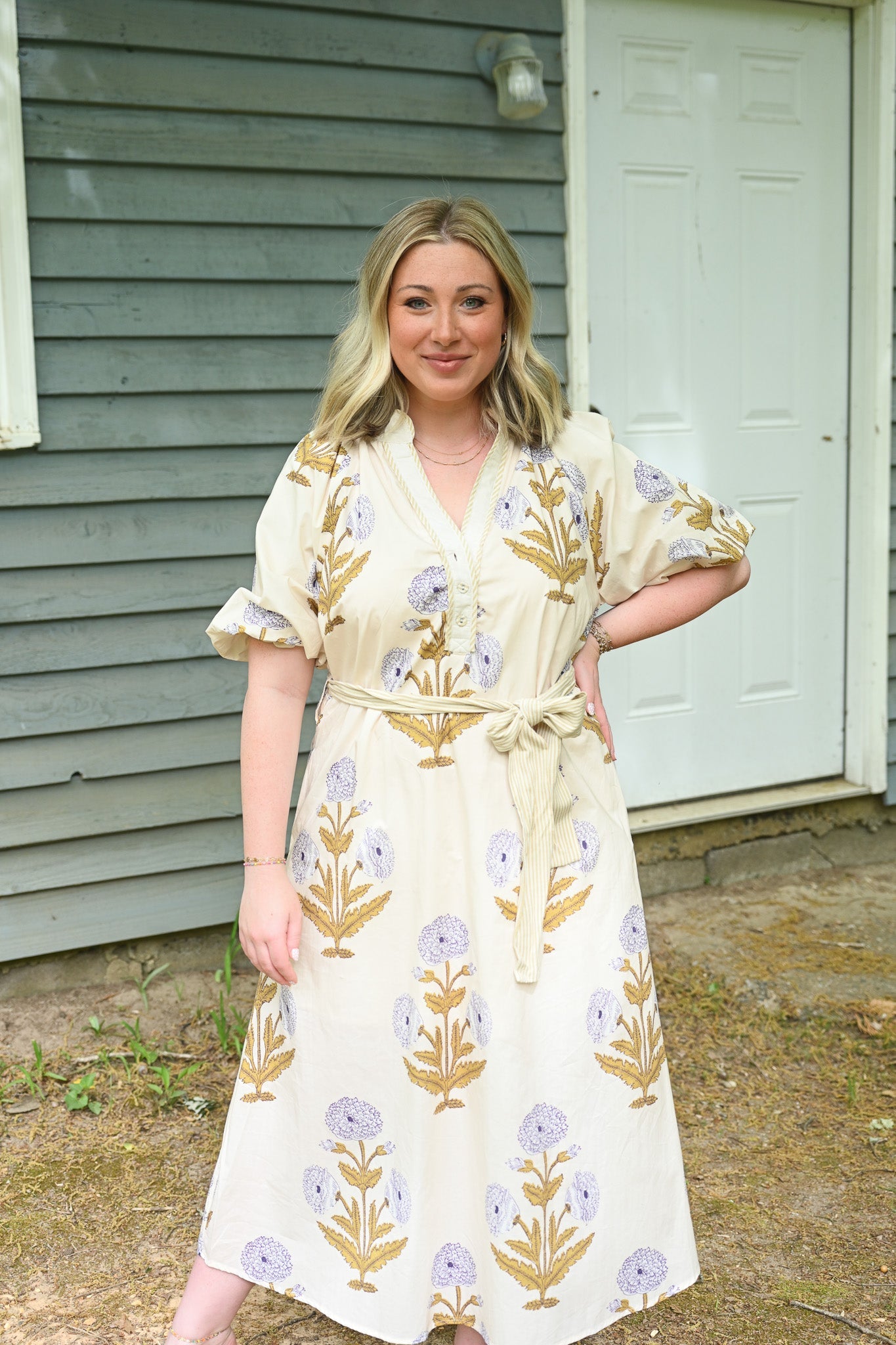 Honey Butter Tie Maxi - She Chester