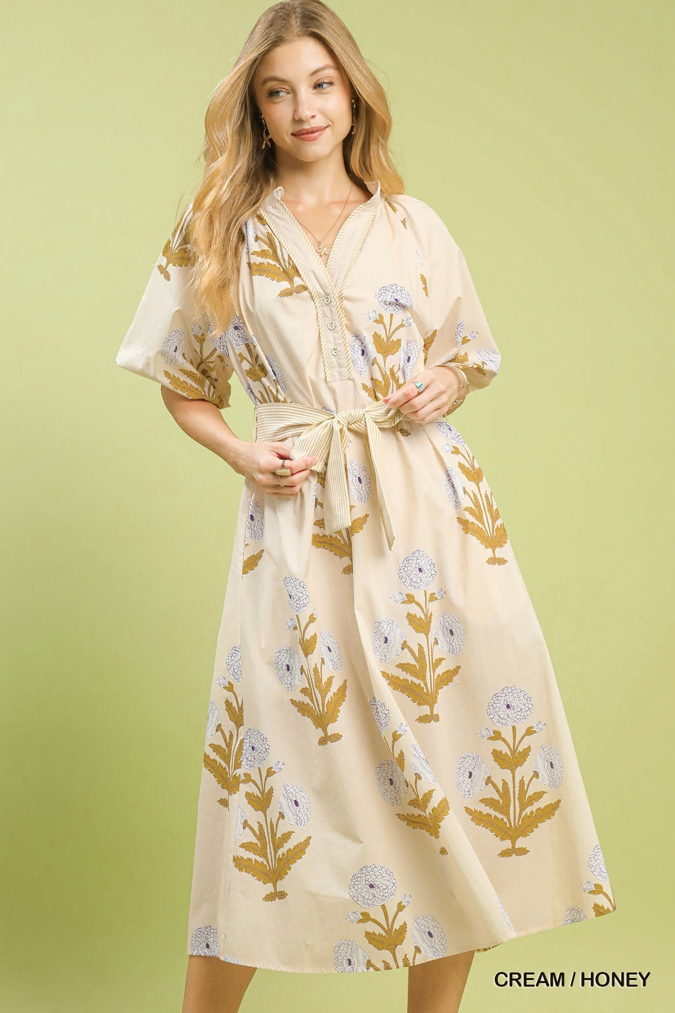 Honey Butter Tie Maxi - She Chester