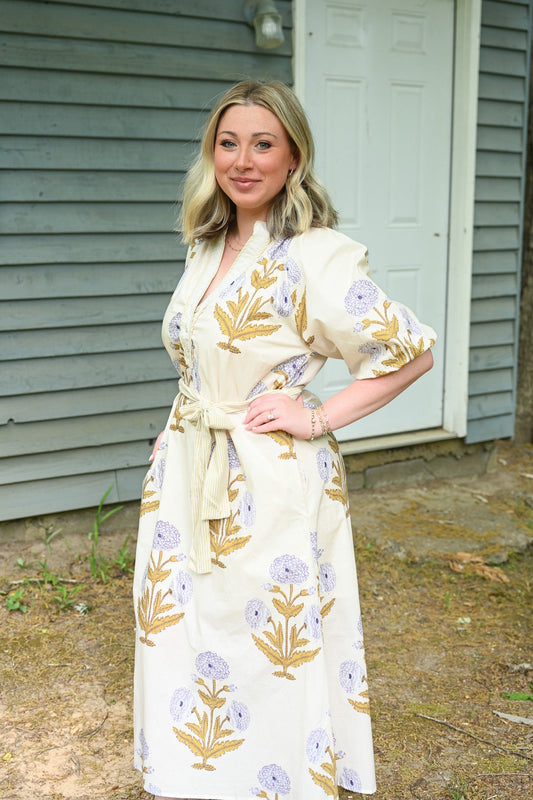 Honey Butter Tie Maxi - She Chester