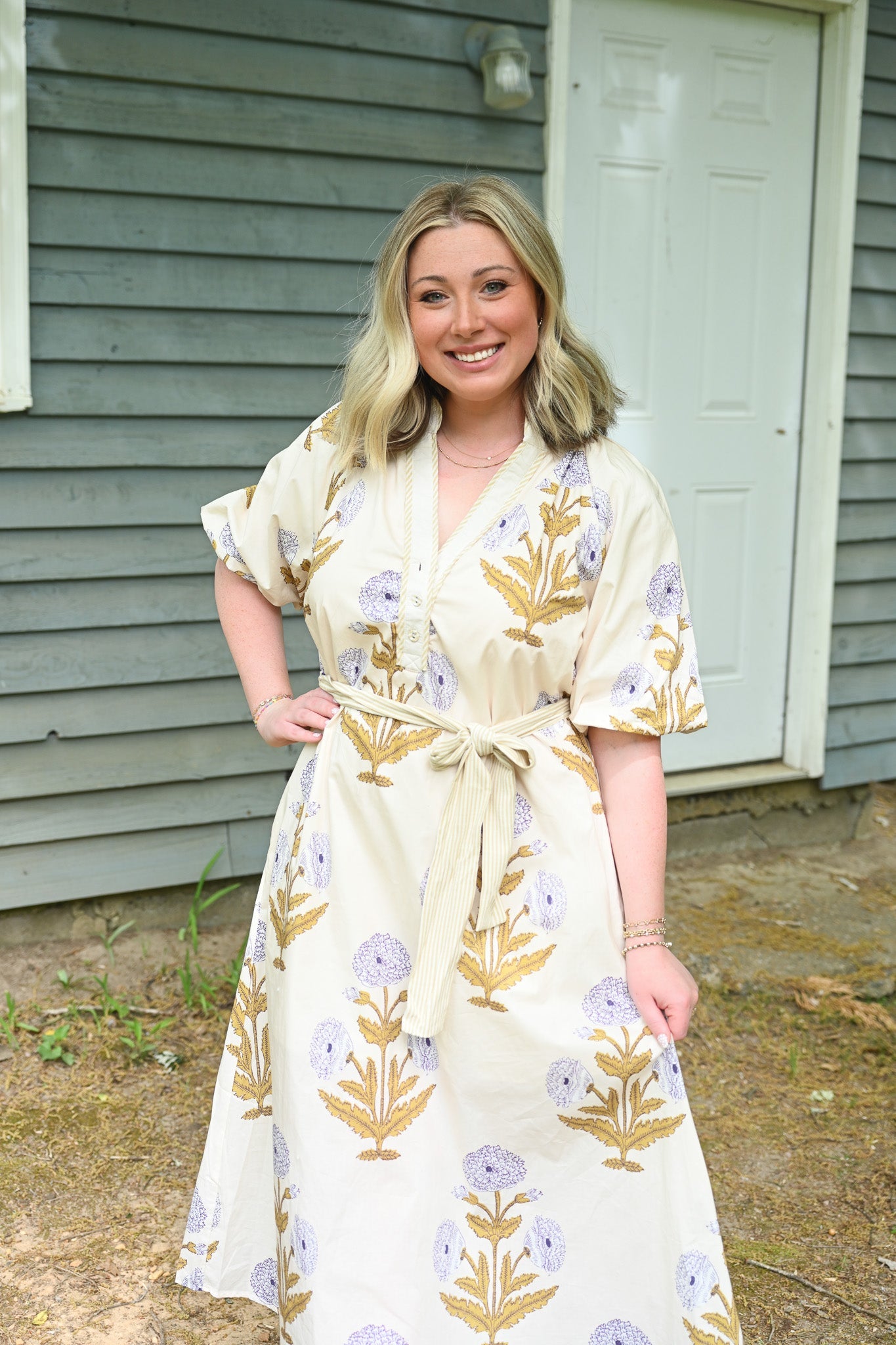 Honey Butter Tie Maxi - She Chester