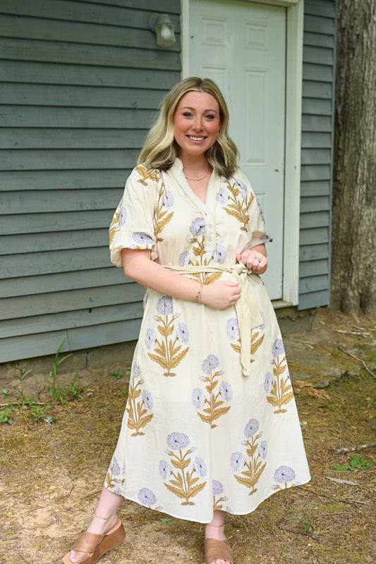Honey Butter Tie Maxi - She Chester