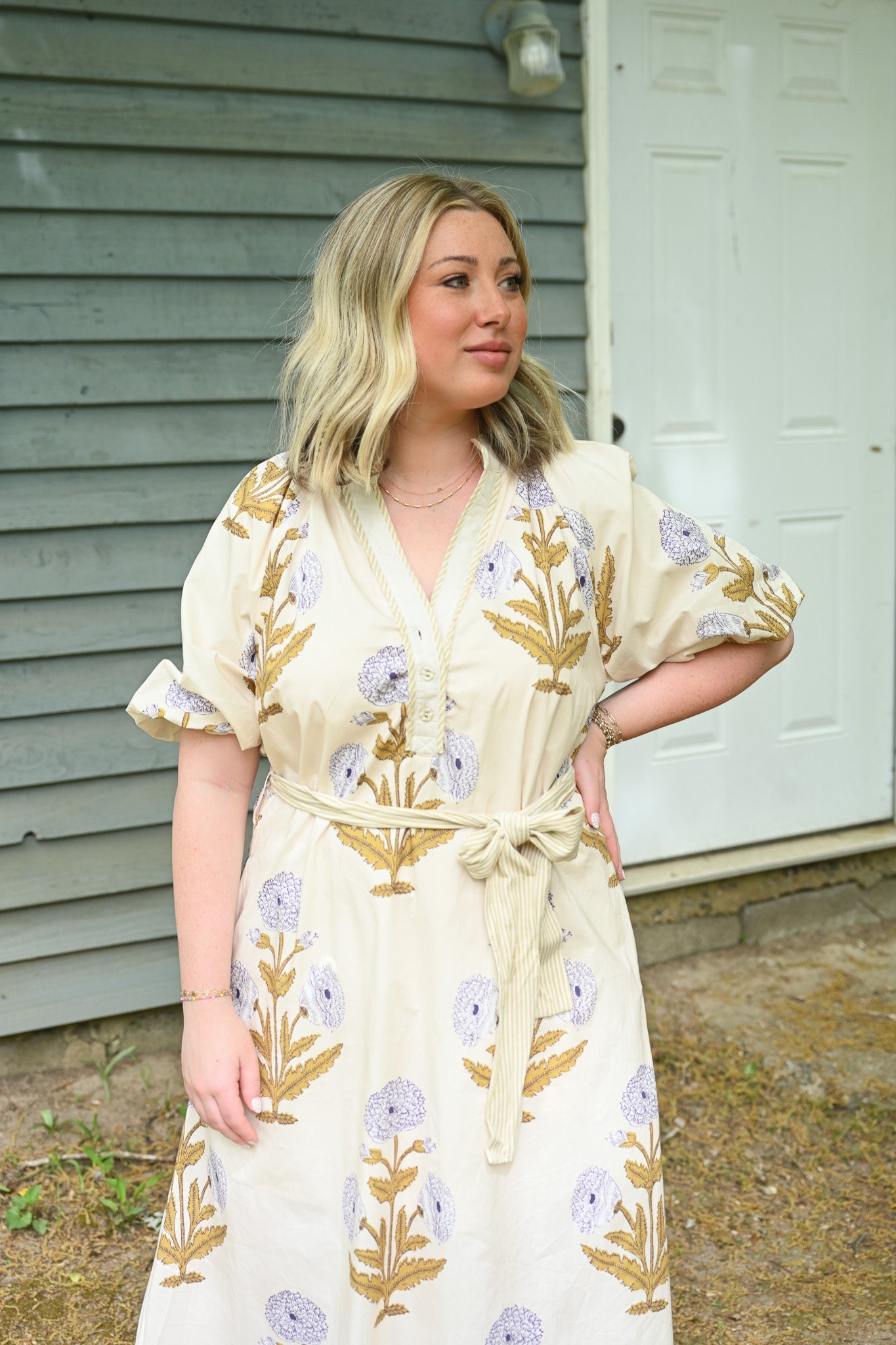 Honey Butter Tie Maxi - She Chester