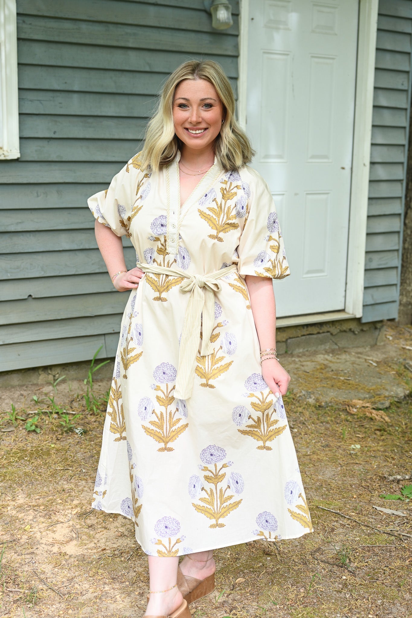 Honey Butter Tie Maxi - She Chester