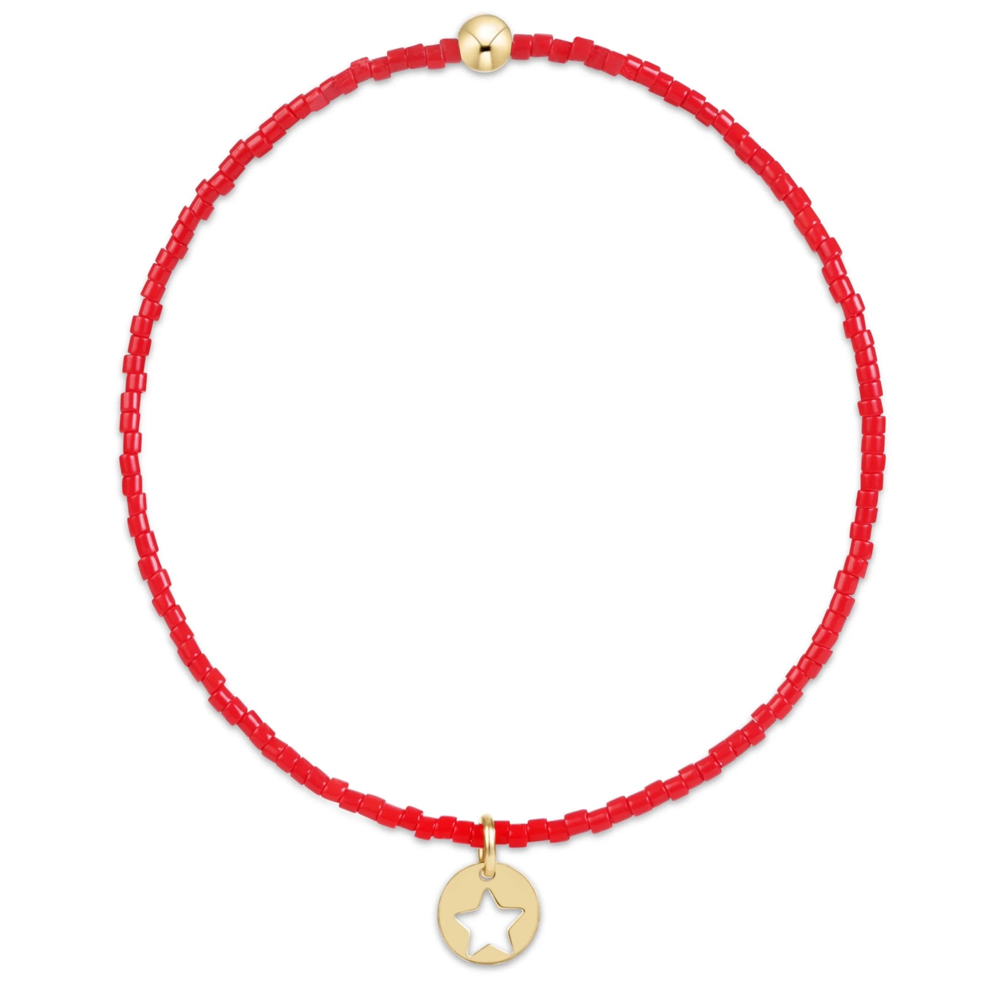 Hope Classic Bracelet Bright Red Star Small Gold - She Chester