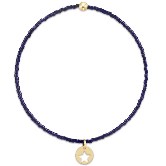 Hope Classic Bracelet Navy Star Small Gold - She Chester