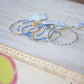Hope Classic Bright Blue Bracelet - Signature Cross Small Gold Charm - She Chester